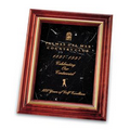 Cherry Medium Black Marble Wood Frame Plaque